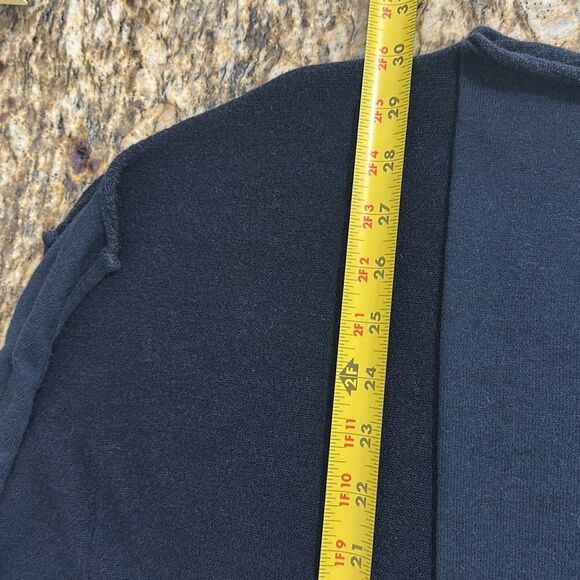 Armani Collezioni Dark Gray Mixed Media Cap Sleeve Tunic Top Size 16 - Picture 7 of 7